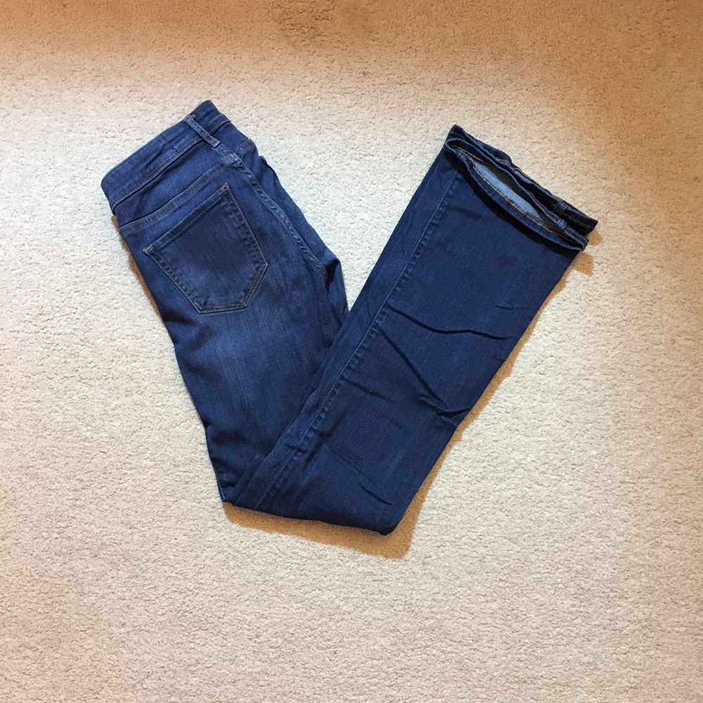 Blue boot cut low rise Hollister jeans